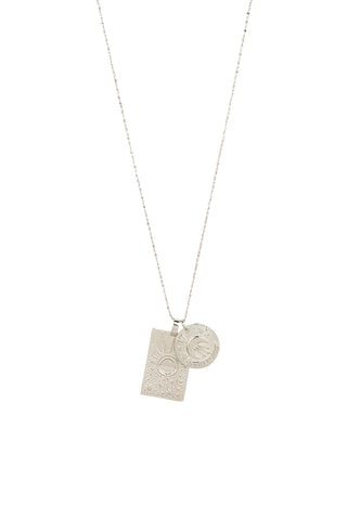 front-view-of-spell-s-sagittarius-stargazer-zodiac-necklace-the-double-embossed-pendant-charm-necklace-comes-in-0-925-sterling-silver-and-hangs-from-a-twisted-rope-chain